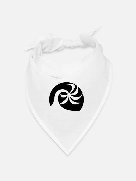 Palmenstrand - Bandana Dreieckstuch - Weiß