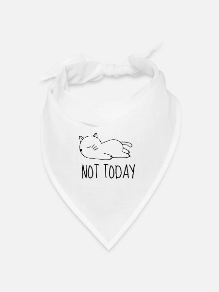 Nicht heute, Chat-Humor - Bandana Dreieckstuch - Weiß