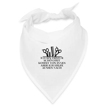 Lustiges Friseur Design - Bandana Dreieckstuch - Weiß - Vorne