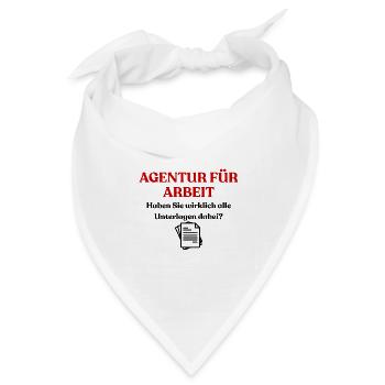Agentur für Arbeit Design - Bandana Dreieckstuch - Weiß - Vorne