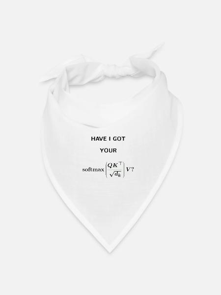 Hab ich (schwarz) - Bandana Dreieckstuch - Weiß