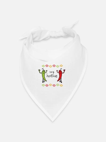 Hey Hottie Chili Duo - Bandana Dreieckstuch - Weiß