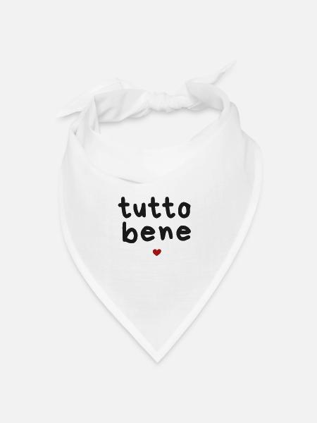 Tutto Bene  - Bandana Dreieckstuch - Weiß