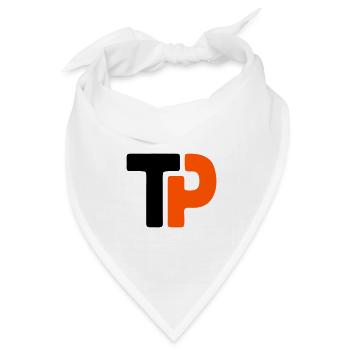 Tischtennis Logo TP Ping Pong Mannschaft - Bandana Dreieckstuch - Weiß - Vorne