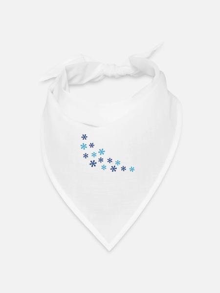 Schneeflocken - Bandana Dreieckstuch - Weiß