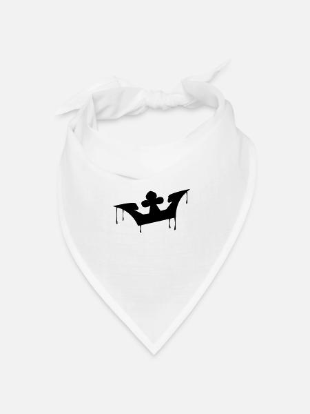 crown_krone - Bandana Dreieckstuch - Weiß