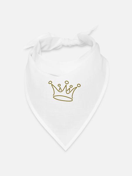 crown gold - Bandana Dreieckstuch - Weiß