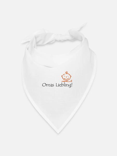 Omas Liebling - Bandana Dreieckstuch - Weiß