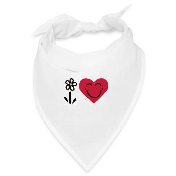 ICH LIEBE SMILE 3 - Bandana Dreieckstuch - Weiß - Vorne