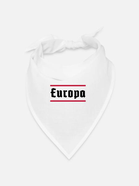 Europa - Bandana Dreieckstuch - Weiß