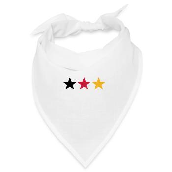 Schwarz rot gold - Bandana Dreieckstuch - Weiß - Vorne