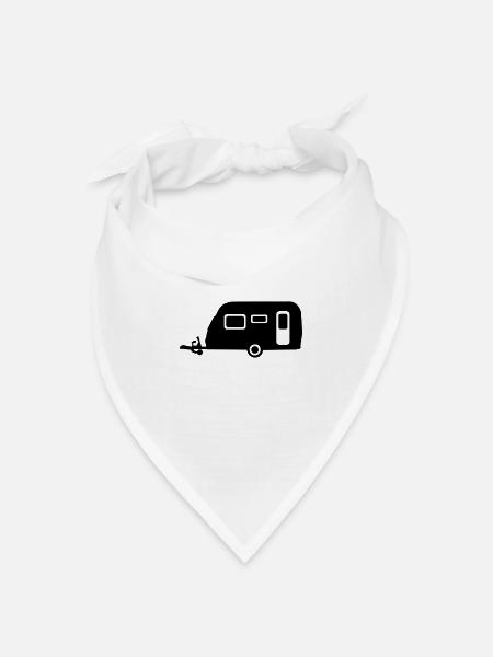 Camping - Bandana Dreieckstuch - Weiß