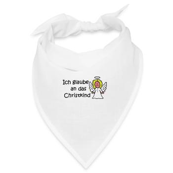 Ich glaube an das Christkind - Bandana Dreieckstuch - Weiß - Vorne