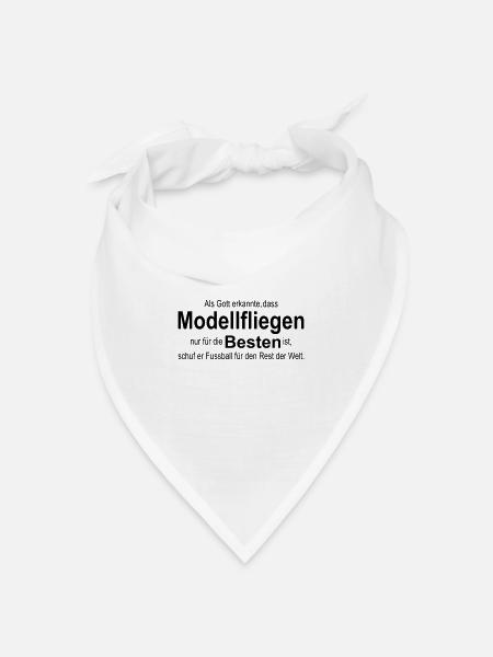 gott modellfliegen - Bandana Dreieckstuch - Weiß