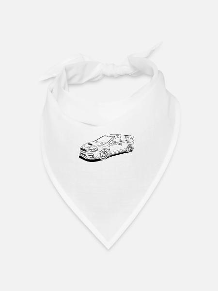 wrx sti outlines - Bandana Dreieckstuch - Weiß