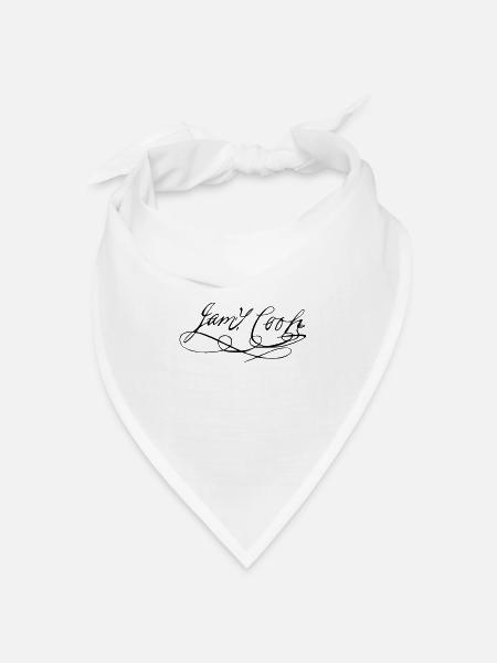James Cook Autogramm - Bandana Dreieckstuch - Weiß