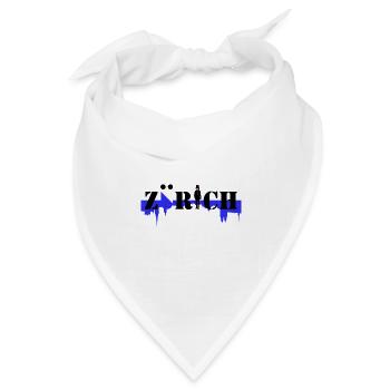 zürich - Bandana Dreieckstuch - Weiß - Vorne