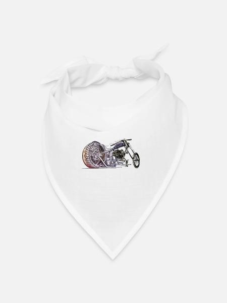 Motorcycles - Bandana Dreieckstuch - Weiß
