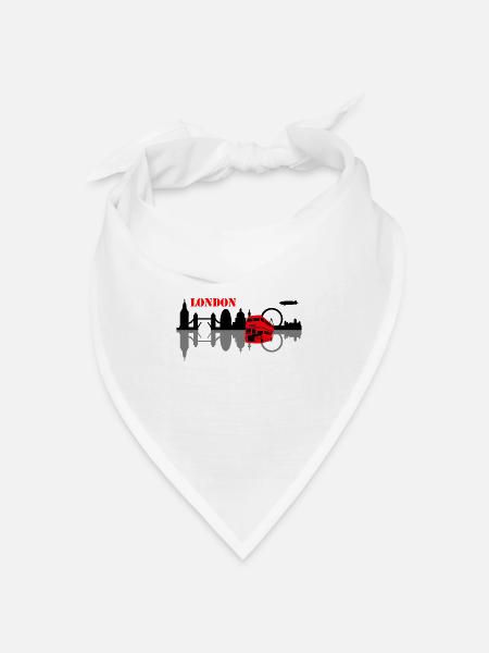 london skyline - Bandana Dreieckstuch - Weiß