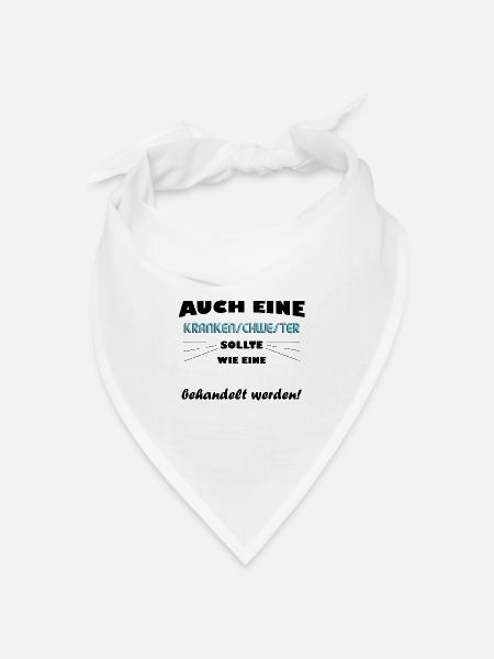 Krankenschwester - Prinzessin - Bandana Dreieckstuch - Weiß