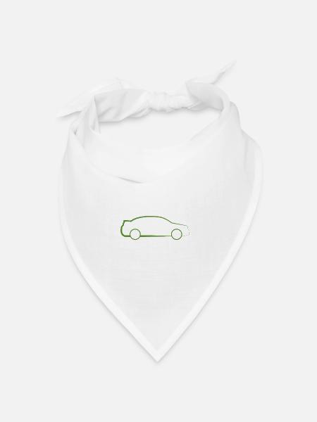 Auto - Bandana Dreieckstuch - Weiß