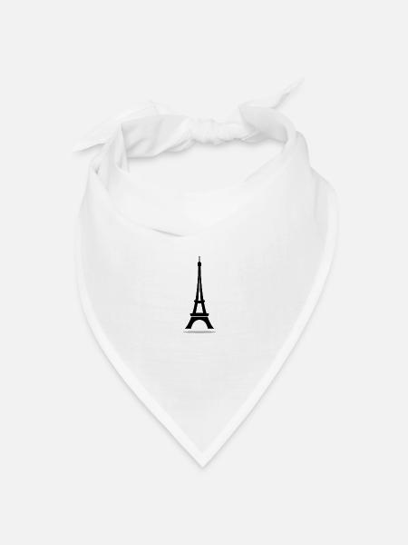 Eiffelturm - Bandana Dreieckstuch - Weiß