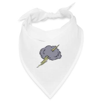 regenbogen sonne wolken wetter rainbow sun cloud52 - Bandana Dreieckstuch - Weiß - Vorne