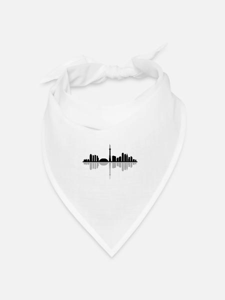 Skyline von Toronto - Bandana Dreieckstuch - Weiß