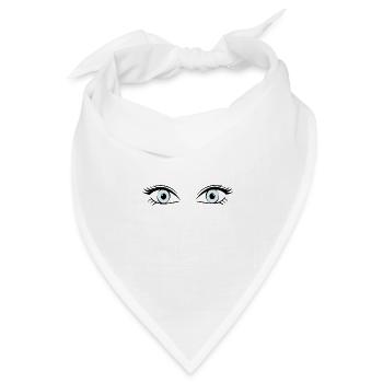 Auge - Bandana Dreieckstuch - Weiß - Vorne