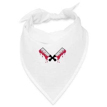 bloody_cleavers - Bandana Dreieckstuch - Weiß - Vorne