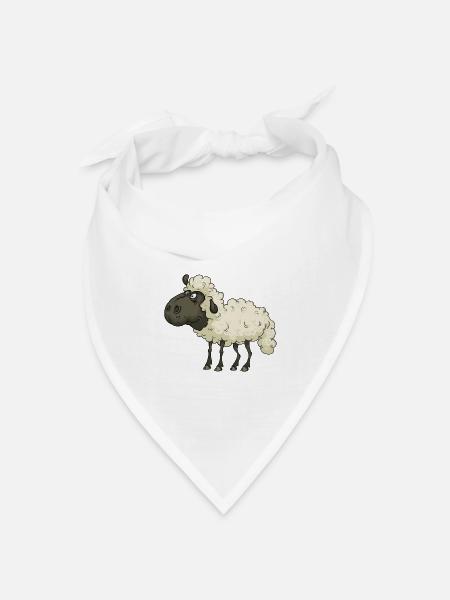 Schaf - Bandana Dreieckstuch - Weiß