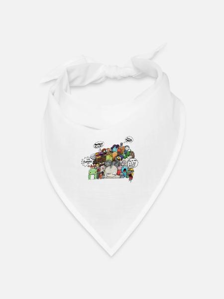 Konzentration - Bandana Dreieckstuch - Weiß