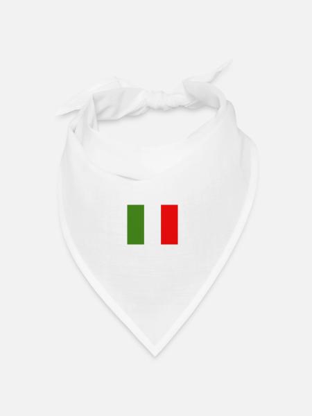 Italien Flagge - Bandana Dreieckstuch - Weiß