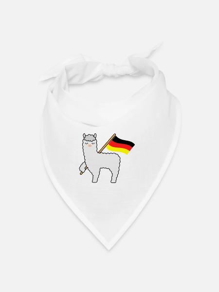 WM Alpaca Deutschland - Bandana Dreieckstuch - Weiß