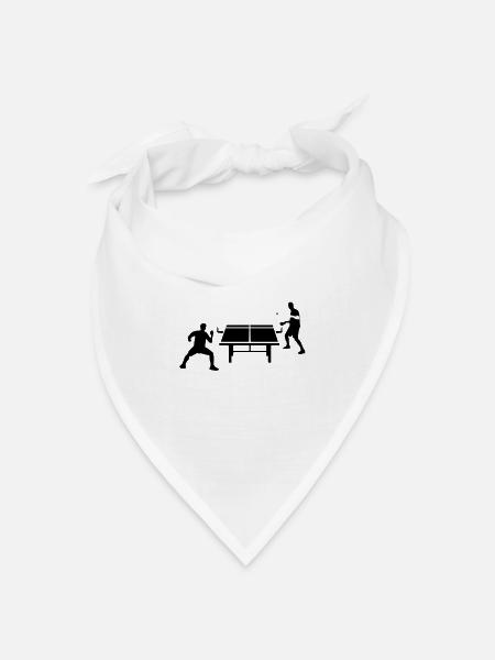 table_tennis_052012_d_1c - Bandana Dreieckstuch - Weiß