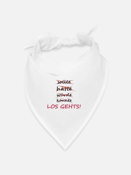 Motivation - Bandana Dreieckstuch - Weiß