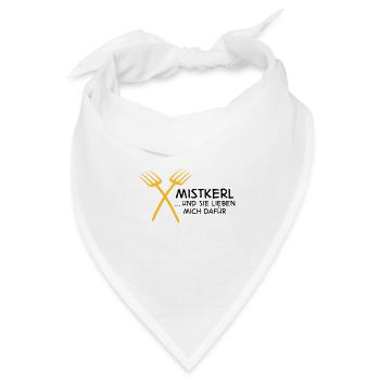 Mistkerl - Bandana Dreieckstuch - Weiß - Vorne