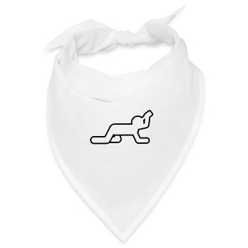 saufen - Bandana Dreieckstuch - Weiß - Vorne