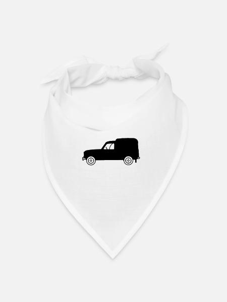 4L_fourgonnette - Bandana Dreieckstuch - Weiß