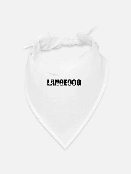 Langeoog Skyline - Bandana Dreieckstuch - Weiß