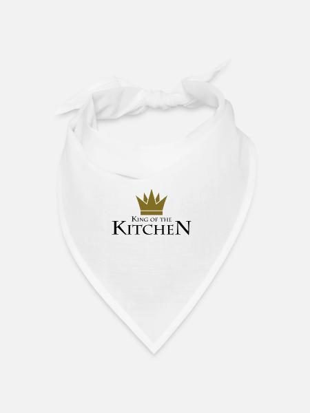 King Of The Kitchen - Bandana Dreieckstuch - Weiß