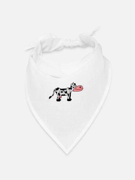 Cow Comic - Bandana Dreieckstuch - Weiß
