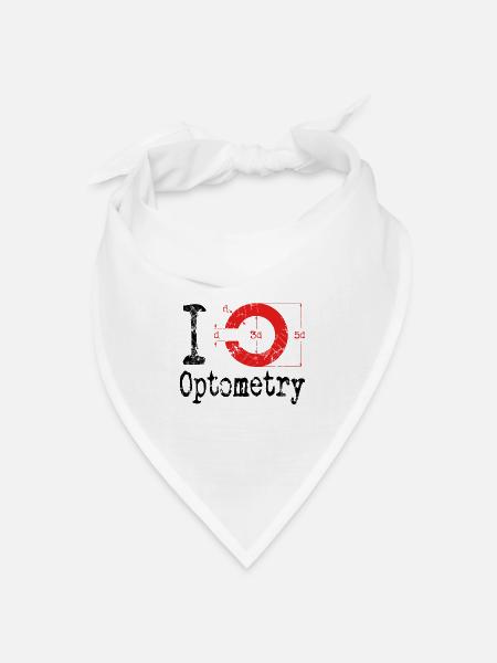 I love Optometry Optometrist - Bandana Dreieckstuch - Weiß
