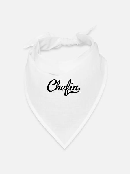 Chefin - Bandana Dreieckstuch - Weiß