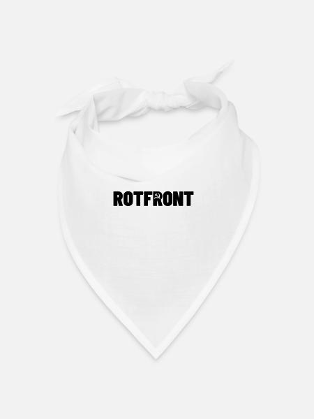Rotfront (mit Hammer&Sichel) - Bandana Dreieckstuch - Weiß