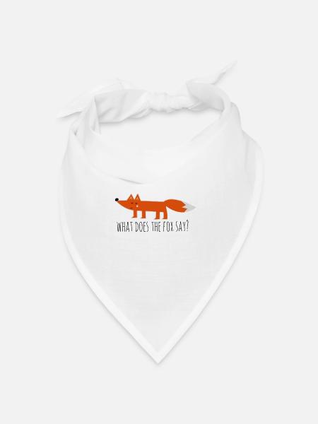 fuchs fox what does the fox say lustige sprüche - Bandana Dreieckstuch - Weiß
