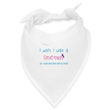 Unicorn - Bandana Dreieckstuch - Weiß - Vorne