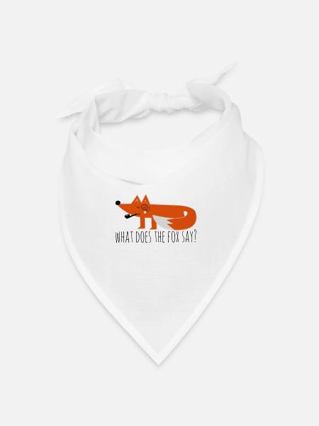Lustige Hipster Swag Trendy comic cartoon fuchs - Bandana Dreieckstuch - Weiß