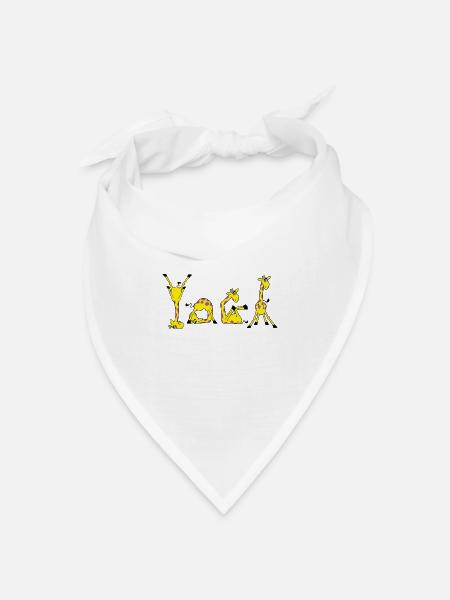 Power Yoga Giraffe - YOGA - Bandana Dreieckstuch - Weiß