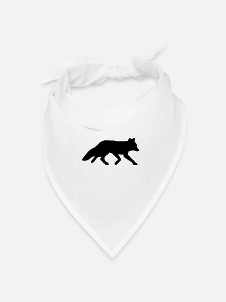 rotfuchs red fox clever schlauer smarter wildnis - Bandana Dreieckstuch - Weiß